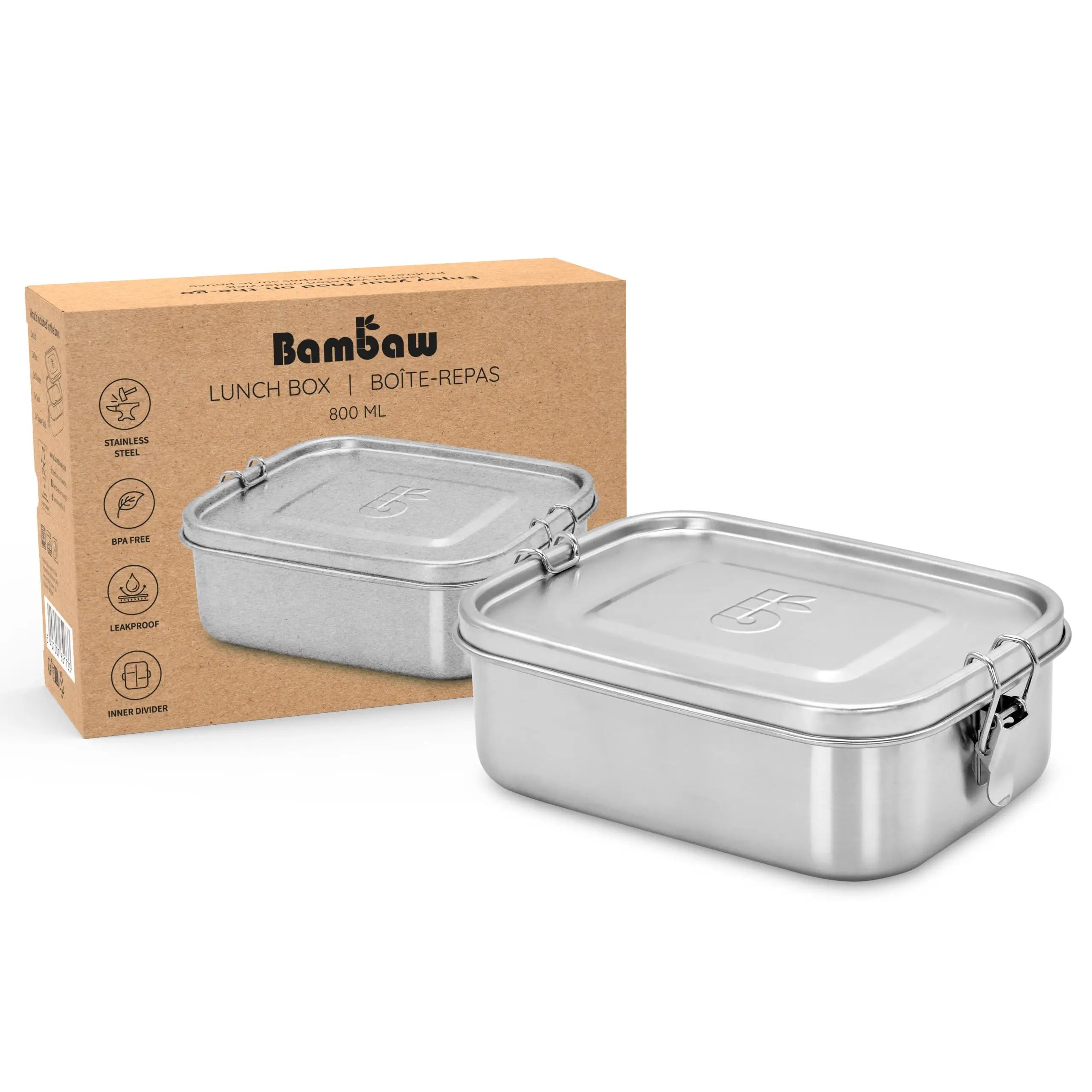 Bambaw Lunchbox ze stali nierdzewnej 800ml